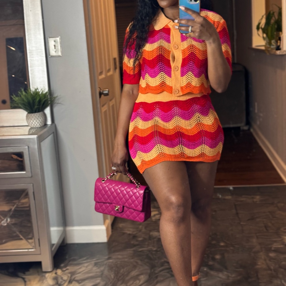 Vibrant Knit Two-Piece Set